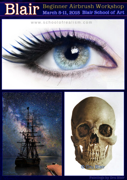 Dru Blair: Airbrush - Beginners </b><p>March 8-11 , 2018</p>