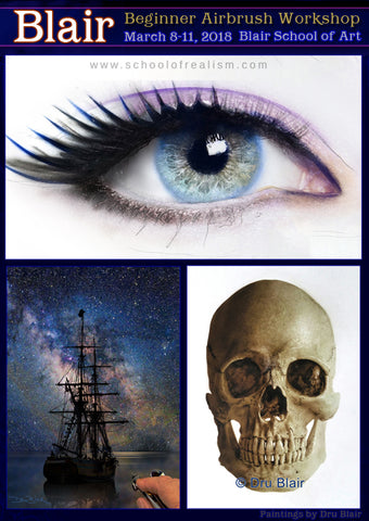Dru Blair: Airbrush - Beginners </b><p>March 8-11 , 2018</p>