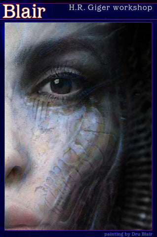 Dru Blair: Airbrush - H.R. Giger Workshop Video and stencil set