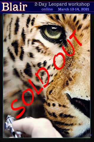 Dru Blair: Airbrush -2 Day Virtual Leopard workshop</b><p>March-13-14, 2021</p>
