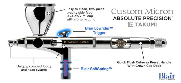 Takumi Special - Custom Micron Airbrush with Blair SoftSpring and Low