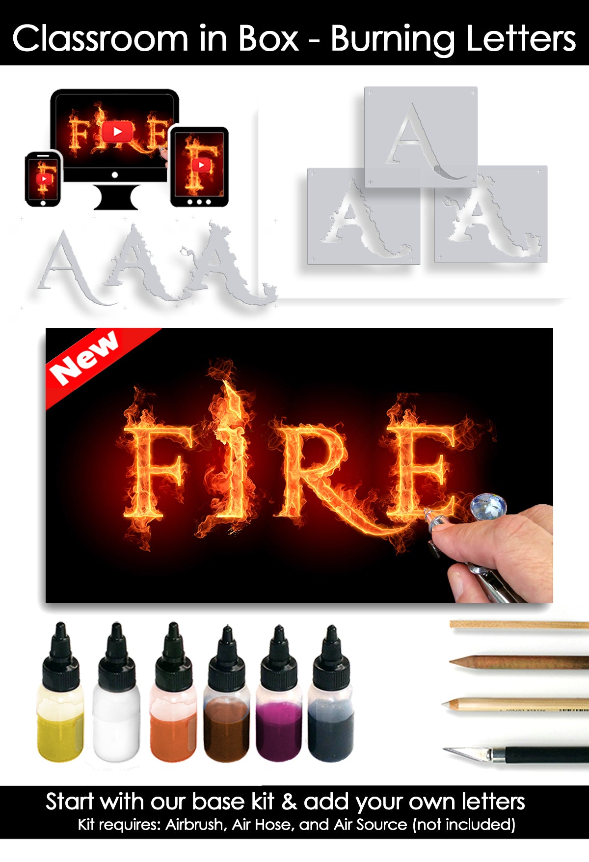 Classroom in a Box : Burning Letters with paint and tools | Blair ...